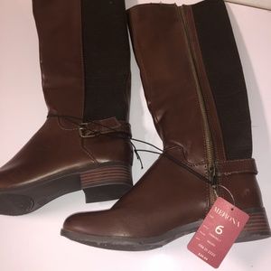 NWT Brown Merona Winter Boots- Size 6